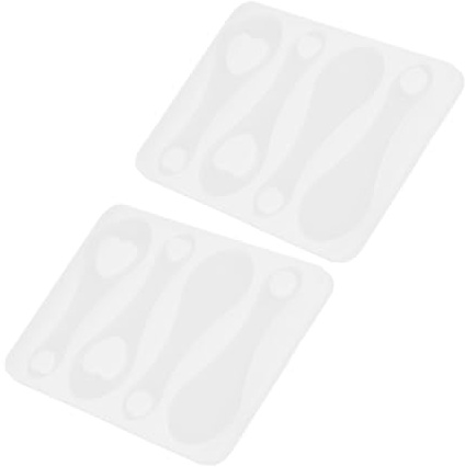 Parliky 2 pièces Moule Silicone Jeton Caddie Résistant pour DIY Porte-clés et Décorations Moule Lavable Silicone pour Époxy Création Artisanale Personnalisée
