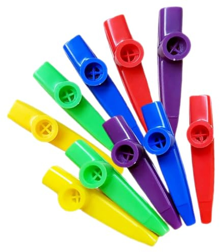 ABOOFAN Kazoo Kinder Musikinstrument Satz aus Kunststoff Orff Klassenzimmerinstrument Leicht Kompakt Buntes Schlaginstrument für Vorschulkinder Musikförderung