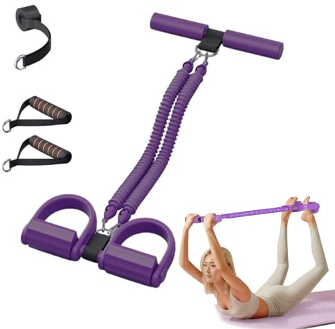 Dryxog 4 Stück Expander Fitness aus Latex für 3 Tubes Elastische, Expander Sit Up Trainingsgeräte, Bauchtrainer Multifunktionale Sportgerät, Bauchtrainer für Zuhause Krafttraining (75Pfund)