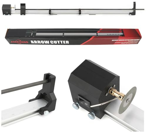 FQH Archery Shaft Tube Electric Cutting Tool - Saw Blade Arrow Cutter with Polisher, Specialized DIY Accessory for Archery Arrow Maintenance