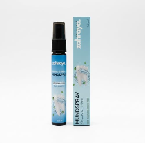 Mundspray mit Miswak- & Nelkenextrakt, Natürliche Mundpflege Set, Frischer Atem, Mundpflegespray antibakteriell, 30ml, erfrischende Wirkung