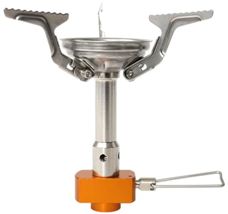 Fornello da campeggio, fornello a gas portatile leggero da 3000 W per zaino in spalla, treppiede pieghevole per esterni, bruciatore in acciaio inossidabile con anima in rame, carico 15 kg, scatola