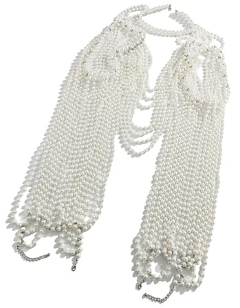 Msioytog Chaîne d ' épaule en perles avec détails fabriqués à la main pour les occasions à thème et les séances photo, bijoux confortables quotidien, collier royal