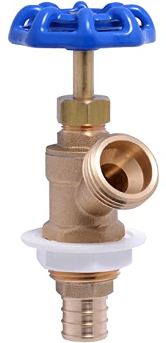 SharkBite 3/4 x 3/4 Inch MHT Brass Crimp Boiler Drain Valve, PEX Pipe, PE-RT, 25494Z