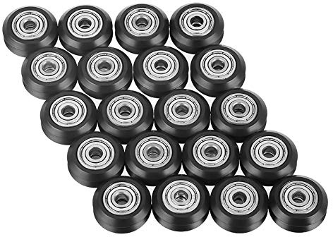 20 stücke V-form Nut Rad 5mm Bohrung 625 Lager Riemenscheibe Zubehör Doppellager Schiebetor für CNC 3D Drucker