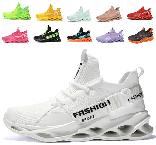 Sportskor Löparskor Andningsbara Lätta sneakers Gym Fitness Sneaker för män Kvinnor G133 White 43EU