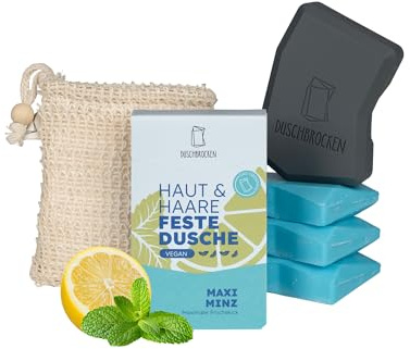 Duschbrocken 3er-Set Duschseife mit Verpackung [2in1] Festes Shampoo, 300g