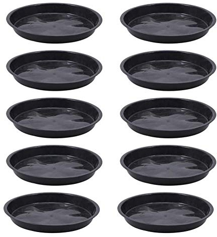Verliked 10pcs Plantes Soucoupes En Plastique Pot De Fleurs Soucoupe Pot De Plantes Pour Plantes De Jardin D'intérieur Et D'extérieur Le noir 30 cm x 30 cm x 3,4 cm