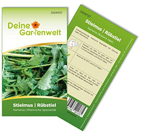 Stielmus | Rübstiel Namenia Samen - Brassica rapa -Stielmussamen - Gemüsesamen - Saatgut für 1.000 Pflanzen