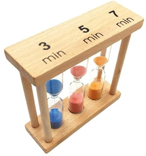 Sandglas klocka te timer 3 minuter och 5 minuter och 7 minuter fyrkantig timglas sandglas kök matlagning yoga bastu timer hem kontor dekor