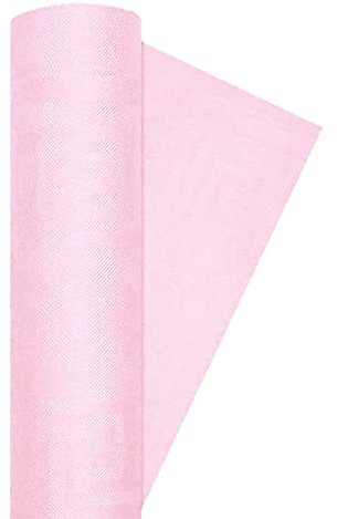 Ciao-Mantel de rollo de papel de damasco pastel, sólido, color rosa claro, 7m x 120cm (34019)