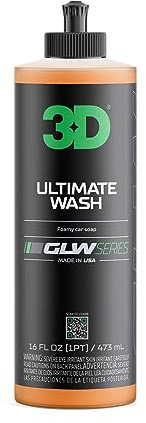 3D Ultimate Wash 16 0z – pH Neutral Car Wash Soap with Ultra Foam – Scratch-Free, High-Foaming Car Soap for Paint Protection – Safe for All Finishes
