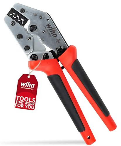 Wiha Crimpzange für MC4 Stecker I Photovoltaik Crimpwerkzeug für Solarstecker MC4 I 2,5/4 / 6 mm² I automatisch angepasster Pressdruck I Solar Zange (45796)