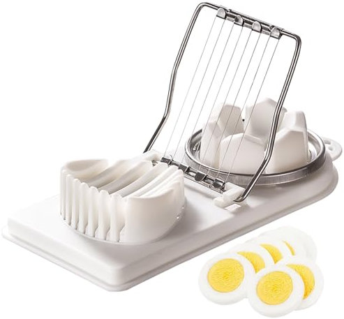 KASESSS Eierschneider Testsieger, Mozzarella Schneider, Kunststoffe Egg Slicer, Eierschneider Spülmaschinenfest, Eischneidewerkzeug zum Gleichmäßigen Schneiden von Gekochten Eiern und Weiche Speisen
