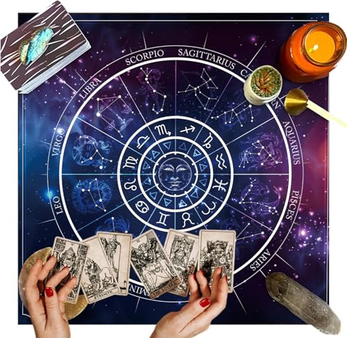 Mantel de Tarot | Mantel de Lectura de adivinación | Tarjeta de Tarot Mariposa, Tela de Lectura, Tela de Tarot para Principiantes, Amantes de Las Cartas del Tarot