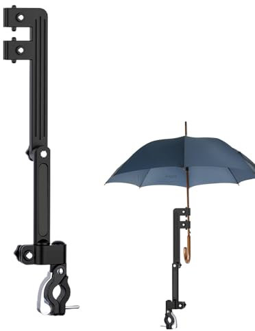 Neamou Stroller Umbrella Holder | Hands- Umbrella Holder,Golf Trolley Umbrella Stand Adjustable, Stroller Umbrella Holder for Fishing Beach Chair Wheelchair