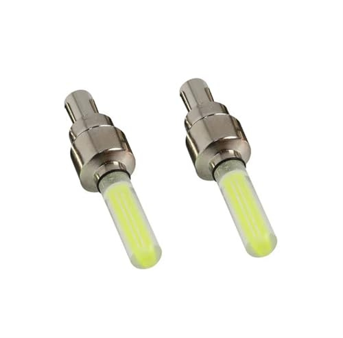 GSCLZ BMX ZubehöR 2 STÜCKE Fahrrad Lichter Reifen Ventilkappe Taschenlampe Auto Auto Motorrad Reifen Luftventil Radspeichen Licht Fahrrad Zubehör Fahrrad ZubehöR(2PCS Yellow)