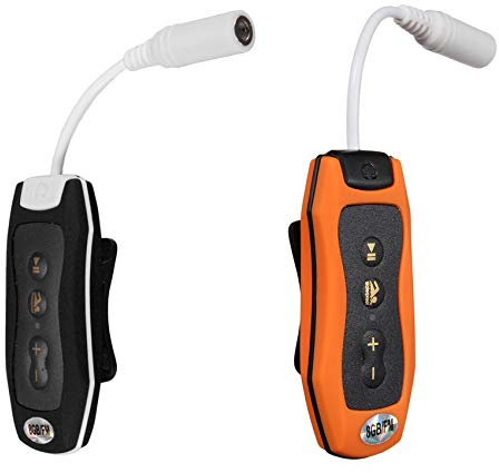 2 x 8 GB lettore MP3 nuoto subacqueo immersioni spa + radio FM cuffie impermeabili nero e arancione