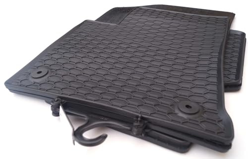 Gummimatten für Opel Crossland X Gummi Matten Fußmatten Oiginal Qualität Geruchsneutral 4-teilig Schwarz Hexagon Design