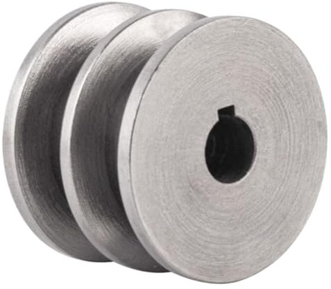 1 Stück Außendurchmesser: 100 mm Riemenscheibe Doppelnut Typ 2A Flache Keilriemenscheibe aus Gusseisen for Elektromotoren Motorscheibe(18mm)