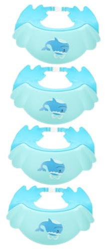 JOINPAYA 4stücke Mädchen Duschhaube Verstellbare Haarwaschhilfe Wasserdichte Shampoo-kappe Für Mädchen Flexible Badekappe Mit Ohr Und Augenschutz Für Jungen Und