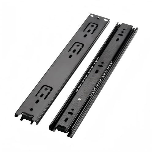 Soft-Close-Schubladenschienen Schubladenschienen aus kaltgewalztem Stahl Gleitdämpfer Puffer Dämpfer Dreiteilige Schiene Computertisch Tastatur Dreiteilige Schiene Küchenschubladenschienen(12inch/300m