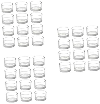 Alipis 36pièces Bougeoirs Transparent pour Tealight Photophores Décoratifs pour Mariage Fête Et Dîner Romantique