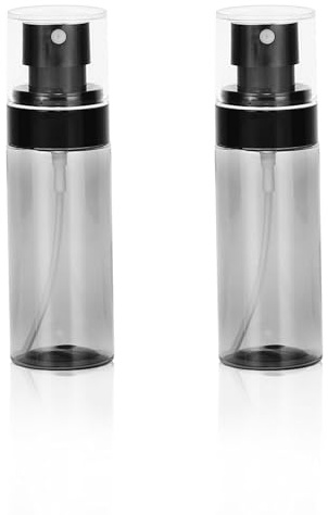 CYXZMYA 2 Stück Mini Sprühflasche, 12.6*3.7cm, 60ml, Leere Sprühflasche Befüllen, Plastik, Klein, Nachfüllbar, für Parfum, Wasser, Reinigungsflüssigkeit, Shampoo