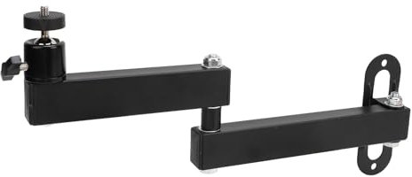 Justerbar Projektorfäste, Vikbar Universell Takväggfäste, 360 ° Svängbar Väggfäste för Projektorer, 1/4in skruvstorlek. Breddad Förtjockad Design, Järnmaterial med Hög