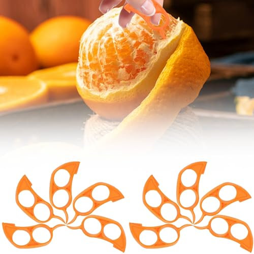 3 x Zitrusfrüchte-Schäler, Zitrus-Orangenschäler, Kunststoff-Obstschäler, 5 x Zitronenschäler, Orangenringstreifenschäler, Obstschäler für Zitrus, Mandarine, Zitrone, Grapefruit, Limette (10 Stück)