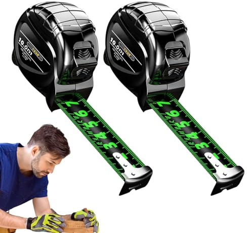 Cinta Métrica Impermeable Fluorescente Doble Cara Escala Retráctil
