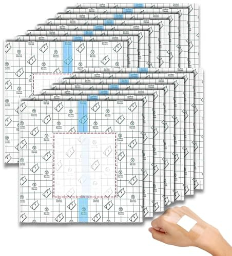 15 PCS Waterproof Dressings for Wounds, Large Plasters for Wounds Waterproof Plasters for Swimming Large Wound Dressing for Wounds for Swimming Shower Aftercare Skin (20cm × 20 cm)