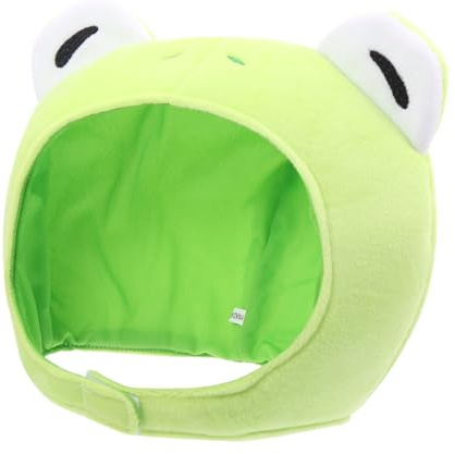 UPKOCH Lustiger Cartoon Frosch Kopfhaube Kopfbedeckung Party Kostüm Requisit für Erwachsene Karneval Halloween Performance Zubehör