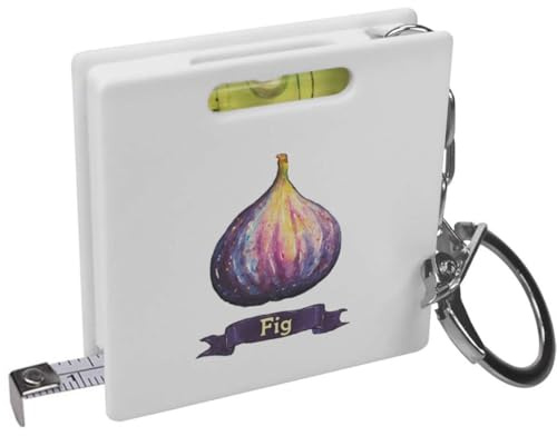 Azeeda 'Fig Fruit' Keyring Tape Measure/Spirit Level Tool (KM00045346)