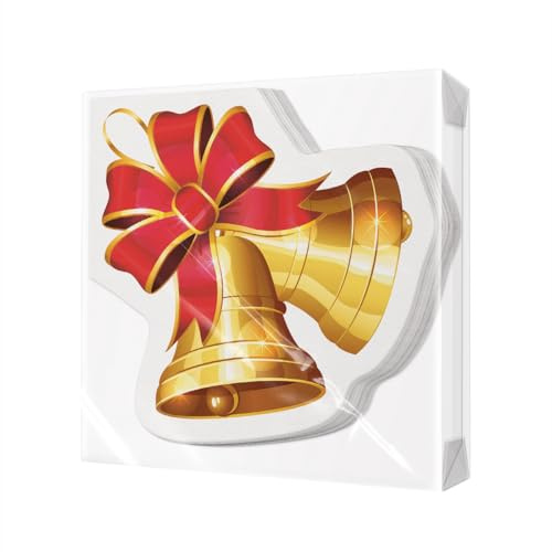 PAW - Serviettes Airlaid Noël | 10 pièces | Parfaites pour Noël, l'hiver | Décoration de Table Originale pour Le Réveillon de Noël | Serviettes Airlaid semblables à du tissu - Cloche de Noël