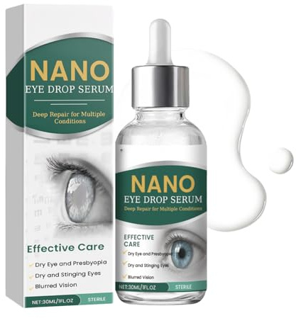 Nano Soothing Eye Drops for Dry – Dry Eye Drops for Humans Eye Care, Relieves Irritation, Redness & Fatigue, Gentle Dry Eye Drops, Long-Lasting Comfort & Refreshing Relief