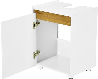 Liink1Ga 1 Stück Waschbeckenunterschrank 42CM Breit, Badezimmerschrank Unter Waschbecken Unterschrank Badezimmer Schrank Waschbeckenunterschrank Stehend Unterwaschbeckenschrank/Weiß/mit 1 Tür