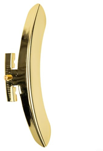 Accoudoir Banjo 180mm Alliage Zinc Doré Pièce de Rechange pour Restauration Instrument à Corde avec Crochets de Jante et Fixations Incluses