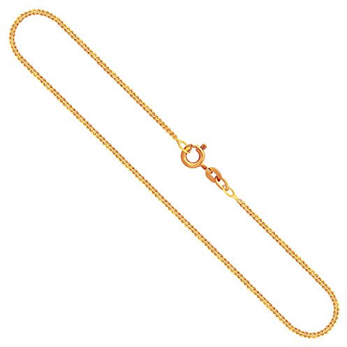 EDELIND Goldkette, Panzerkette flach Gelbgold 333/8 K, Länge 60 cm, Breite 1.6 mm, Gewicht ca. 4.3 g., NEU