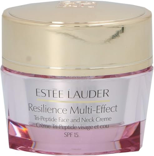 Estée Lauder Resilience Multi-Effect Tri-Peptide Face and Neck Cream Moisturizer SPF 15 for Normal/Combination Skin | Plumping & Anti-Aging, 2.5 Ounce