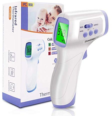Anthsania Forehead Thermometer for Adults and Kids, Touchless Infrared Thermometer with LCD Display and Instant Readings