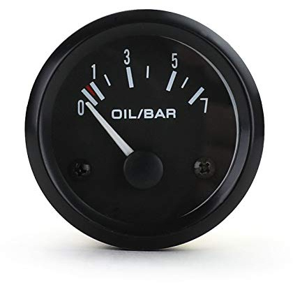Zusatz Instrument Öldruck Analog Schwarz mit Halter Youngtimer Retro beleuchtet
