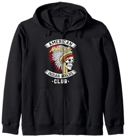 American Motorcycle Indian Bikers Club - Chopper Biker Kapuzenjacke