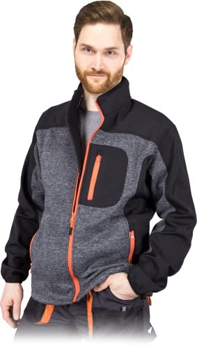 REIS FORECO-S Schutzjacke | Sicherheitsjacke | Sicherheitsjacke | Sicherheitsbluse | Grammatur 300g | Dunkelgrau-Schwarz-Orange | Größe 2XL