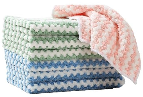 GUYANA Scrub Mommy 15/10/5/PCS Paño de Limpieza de Cocina, Almohadilla de Lavado Absorbente, Toalla Seca for lavavajillas Diaria Bayetas (Color : 30X30CM-15PCS)
