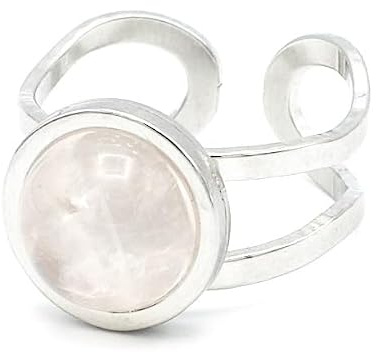 Miracles Minéraux | Bague réglable en acier inoxydable et pierre naturelle