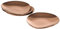 APS PEBBLES 40794 - Set di 4 piatti in acciaio INOX rivestito in PVD, 9 x 9 cm, altezza 1 cm, effetto rame