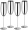 Relaxdays Champagne Glass Copas Cava Acero Inoxidable, Set 4, Irrompibles, Efecto Frío Prolongado, 250 ml Vasos Champán, Color a Elegir