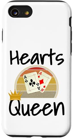 Coque pour iPhone SE (2020) / 7 / 8 Funny Hearts Queen Jeu de cartes gagnant pour maman, mère, grand-mère
