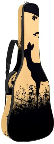Gitarrentasche in voller Größe, wasserdichte Gitarren-Abdeckung, Tragetasche für akustische klassische E-Gitarren, nahtloser Wildblumen-Hintergrund, Multicolor 08, 42.9x16.9x4.7 in, Lässiger